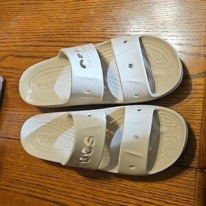 CROCS White Slide Sandals